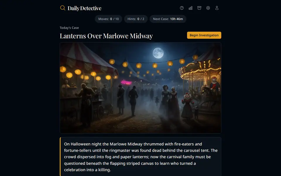Screenshot of Daily Detective