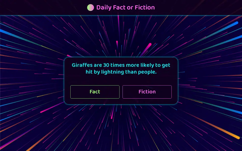 Screenshot of Daily Fact or Fiction