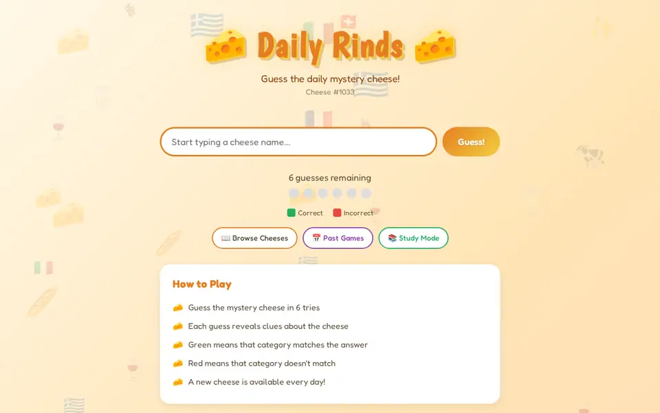 Screenshot of Daily Rinds