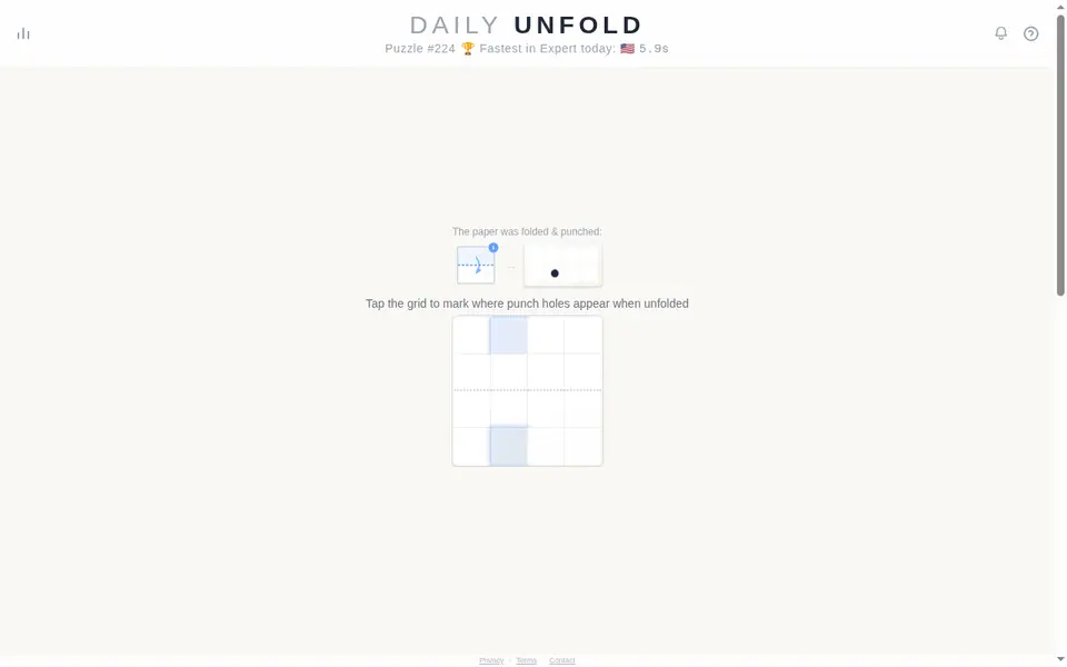 Screenshot of Daily Unfold
