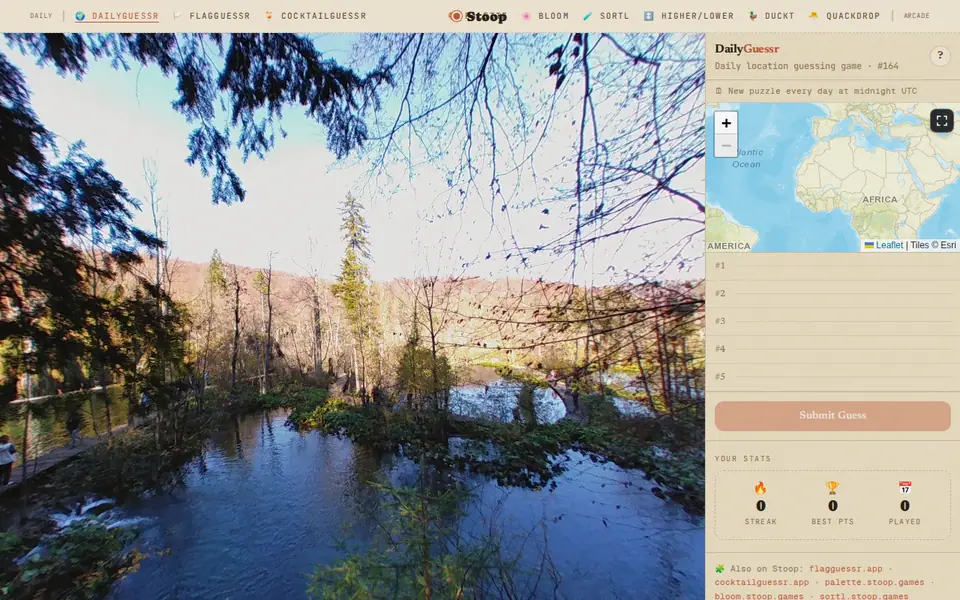 Screenshot of DailyGuessr
