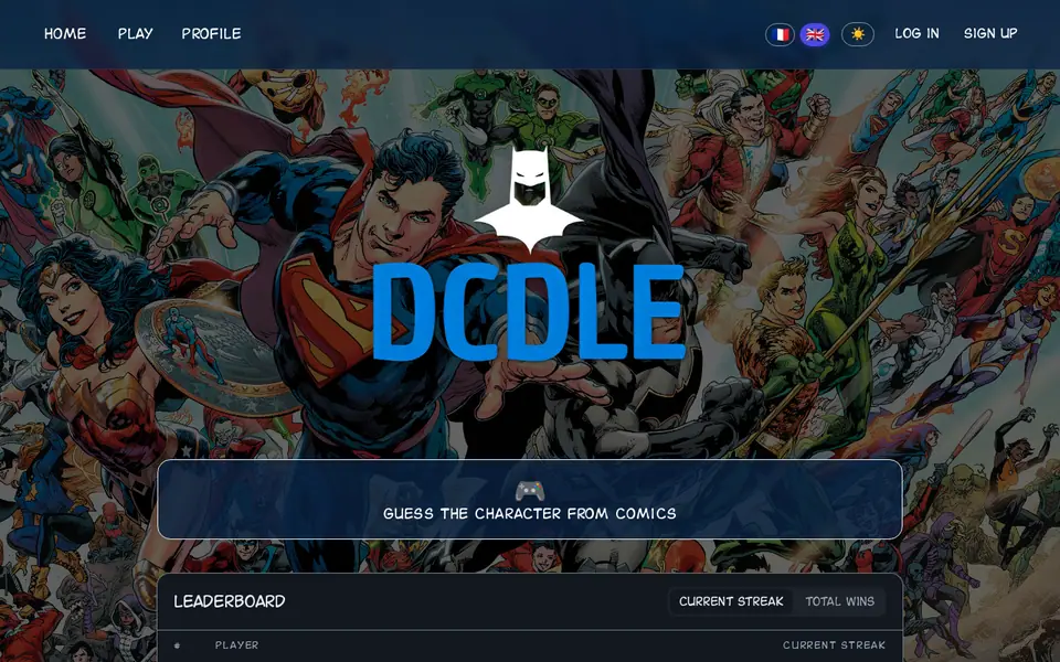 Screenshot of DCdle