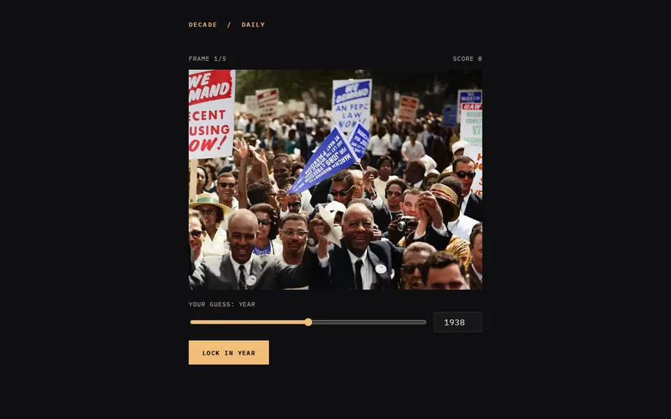 Screenshot of Decade
