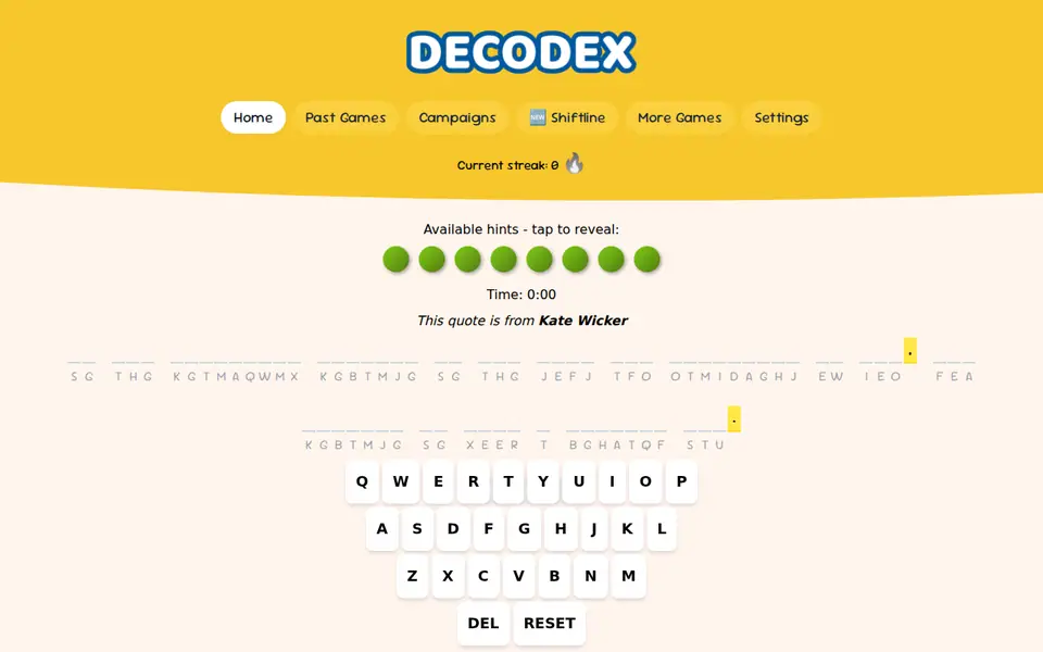 Screenshot of Decodex