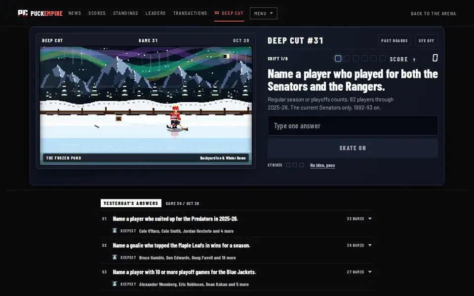 Screenshot of Deep Cut