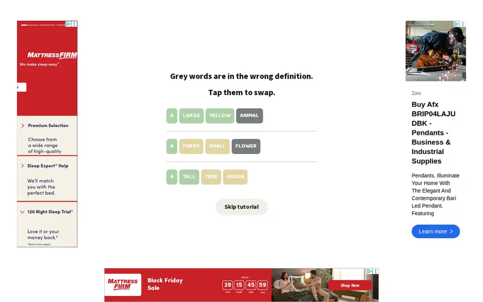 Screenshot of Definitions