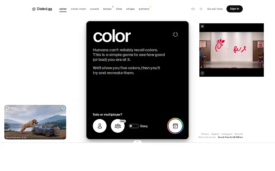 Screenshot of Dialed - Color Game