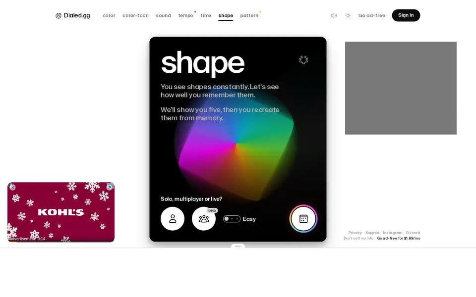 Screenshot of Dialed - Shape Game