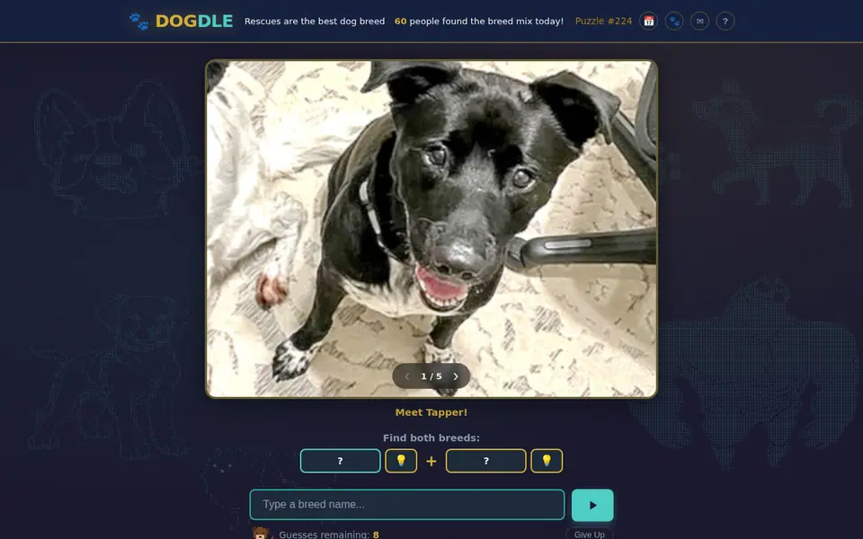 Screenshot of DOGDLE