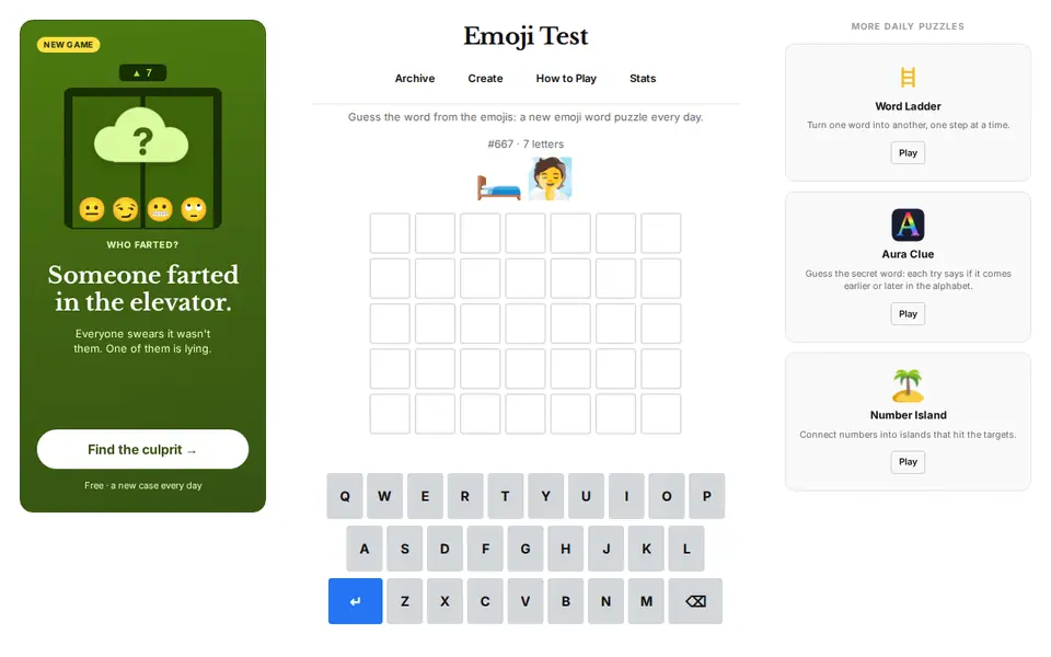 Screenshot of Emoji Test