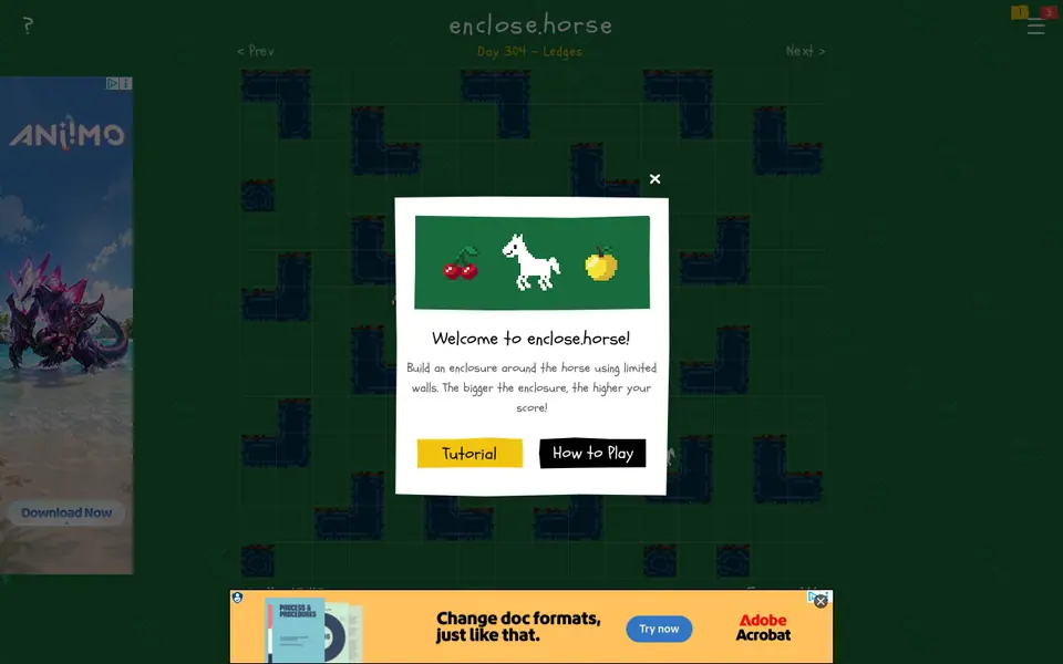 Screenshot of enclose.horse