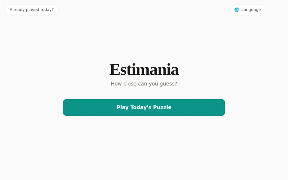 Screenshot of Estimania