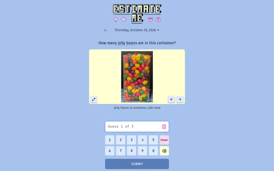 Screenshot of Estimate Me