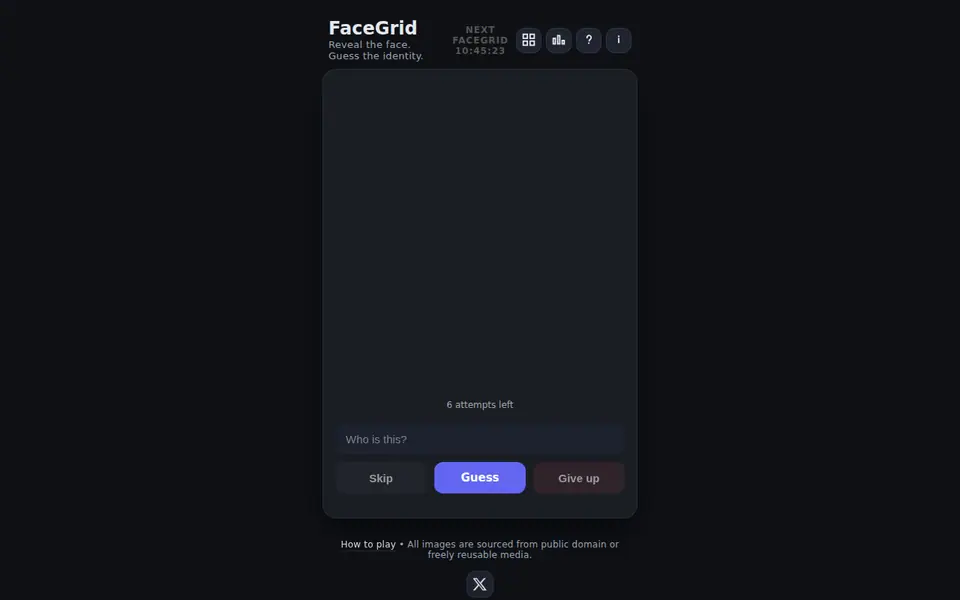 Screenshot of FaceGrid