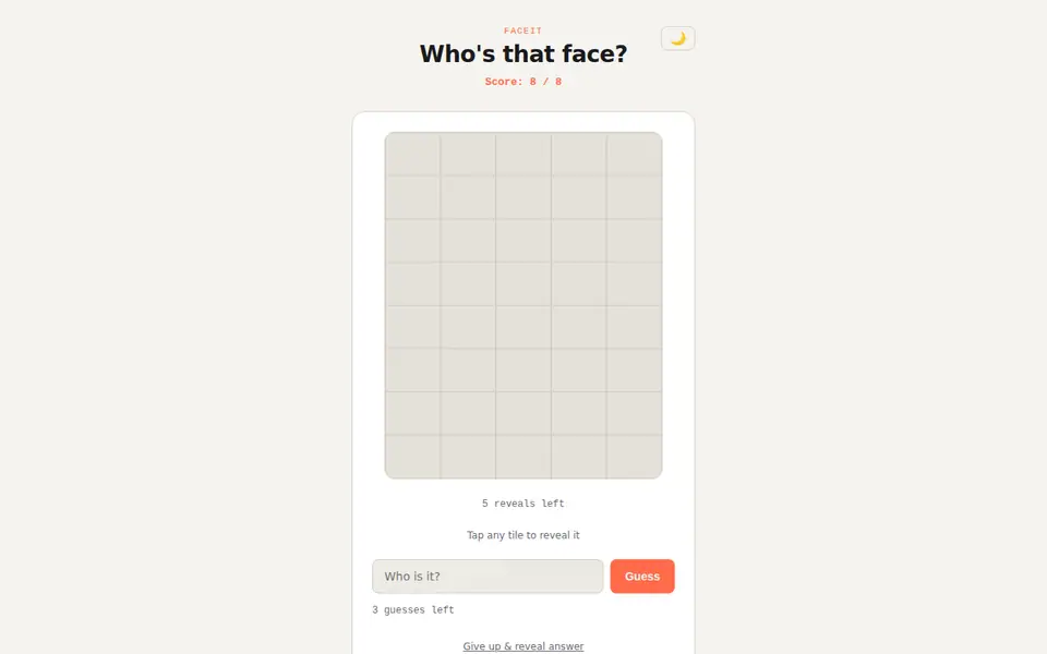 Screenshot of Faceit