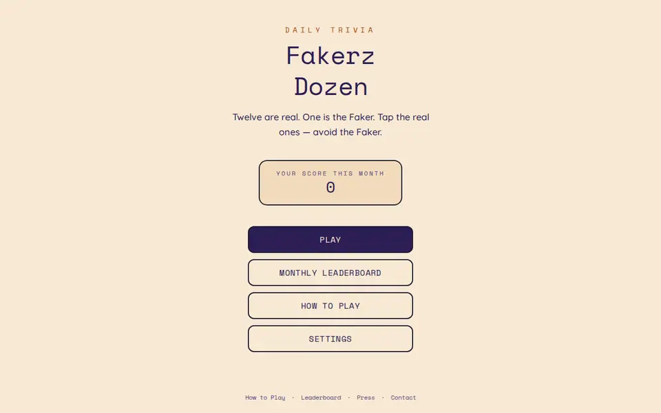 Screenshot of Fakerz Dozen