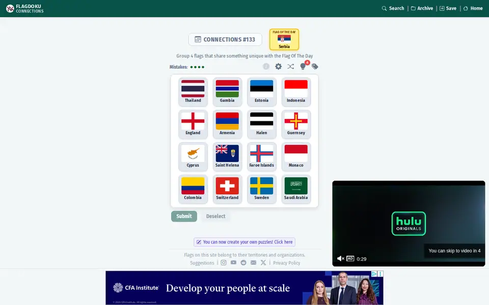 Screenshot of Flag Connections