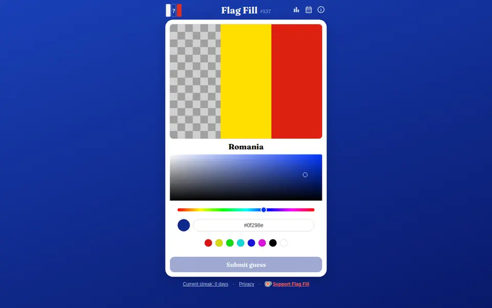 Screenshot of Flag Fill