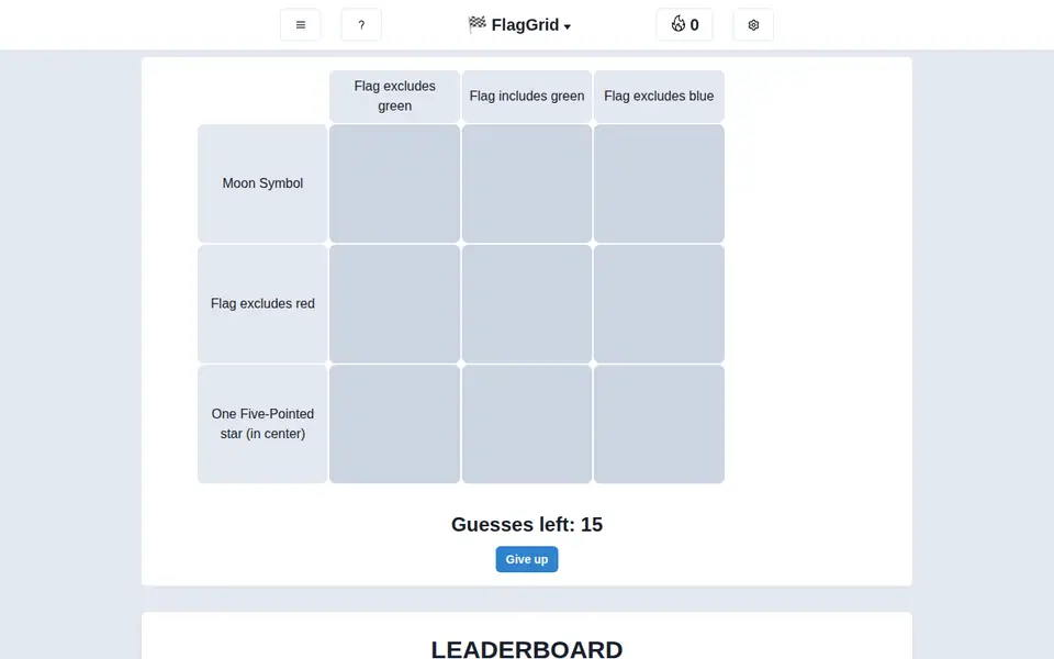 Screenshot of FlagGrid