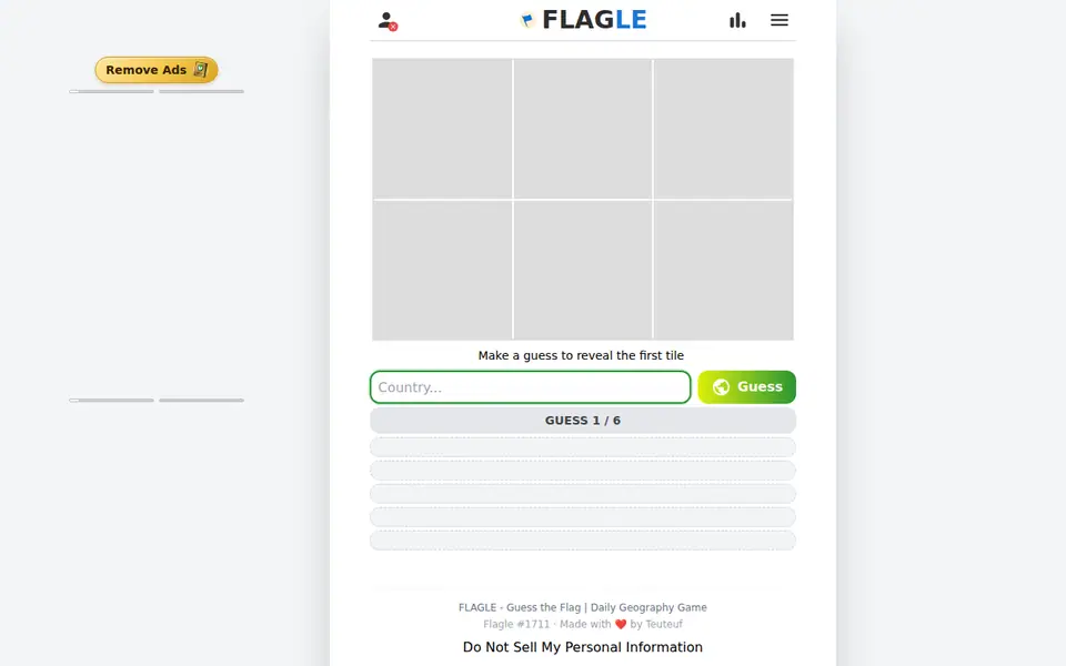 Screenshot of Flagle