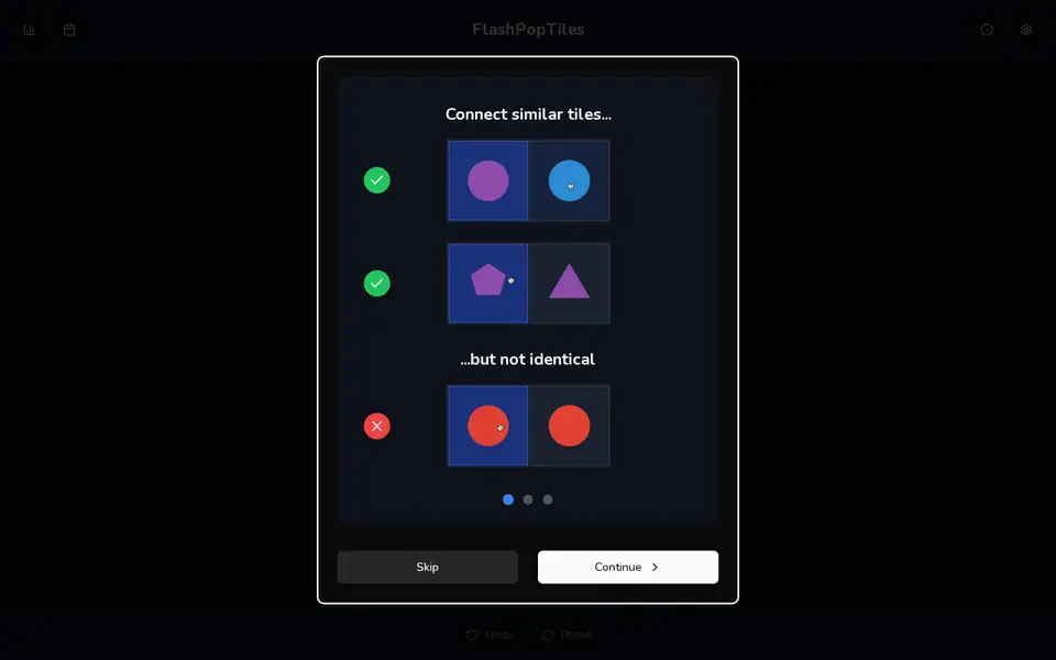 Screenshot of FlashPopTiles