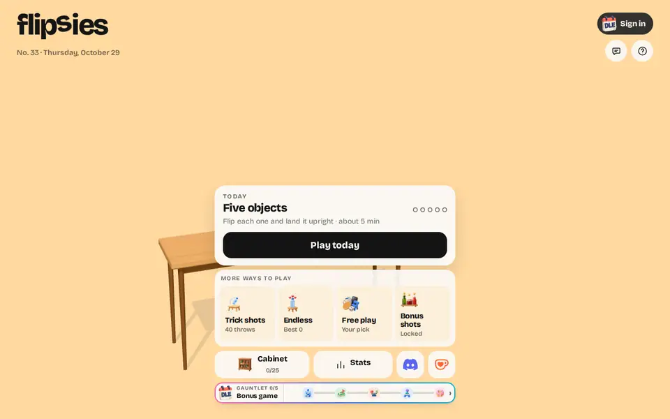 Screenshot of Flipsies