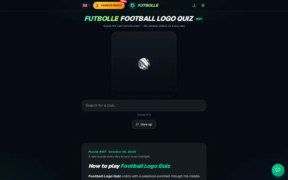 Screenshot of Football Logo Quiz