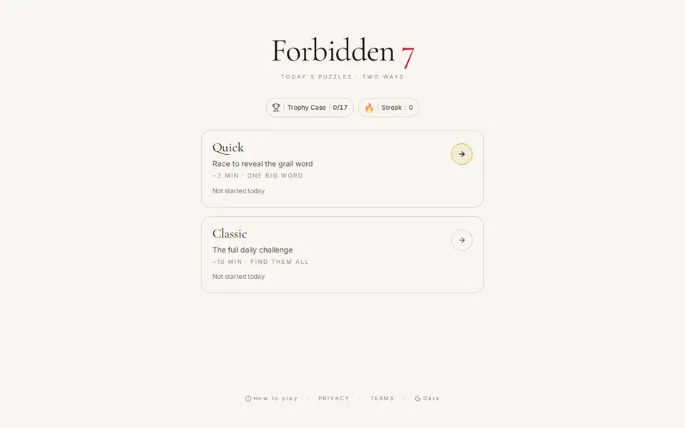 Screenshot of Forbidden 7