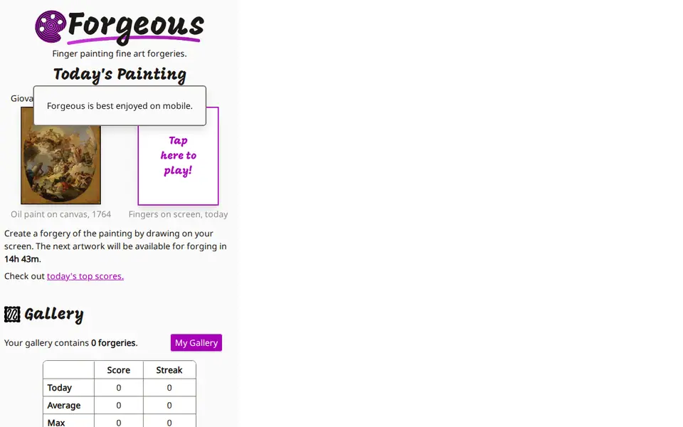 Screenshot of Forgeous