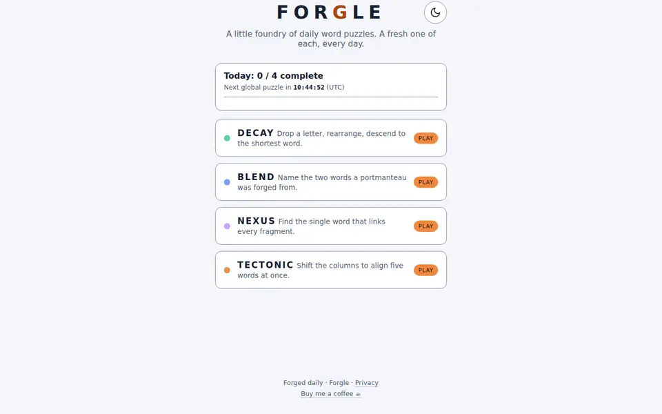 Screenshot of Forgle