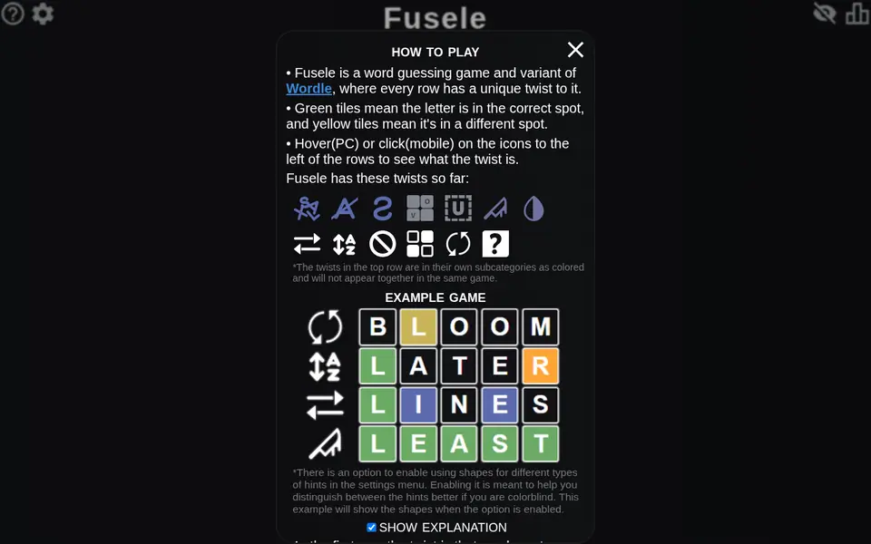 Screenshot of Fusele