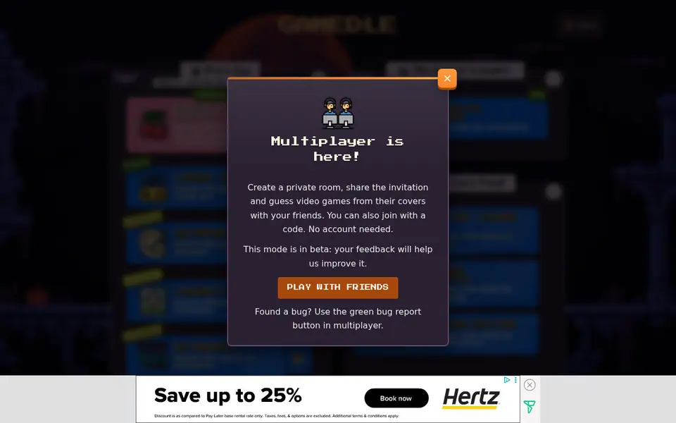 Screenshot of Gamdle