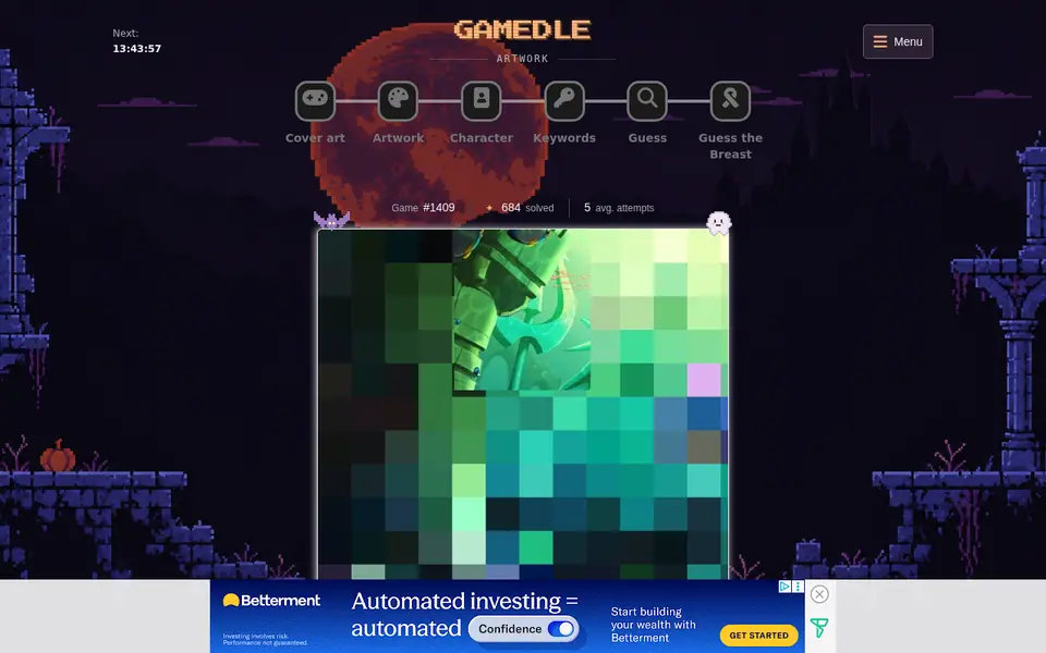 Screenshot of Gamedle Artwork