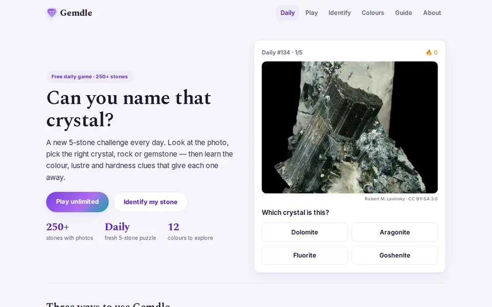 Screenshot of Gemdle