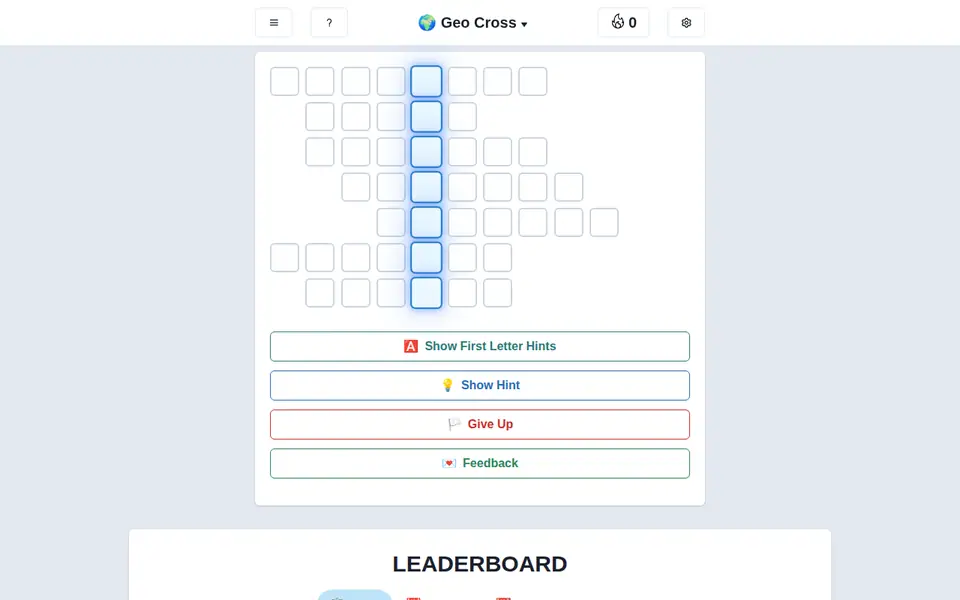 Screenshot of Geo Cross