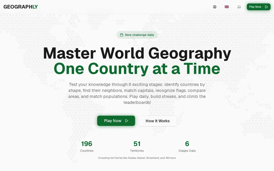 Screenshot of Geographly