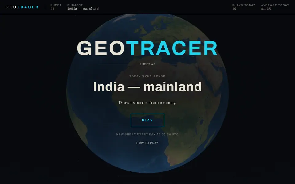 Screenshot of GeoTracer