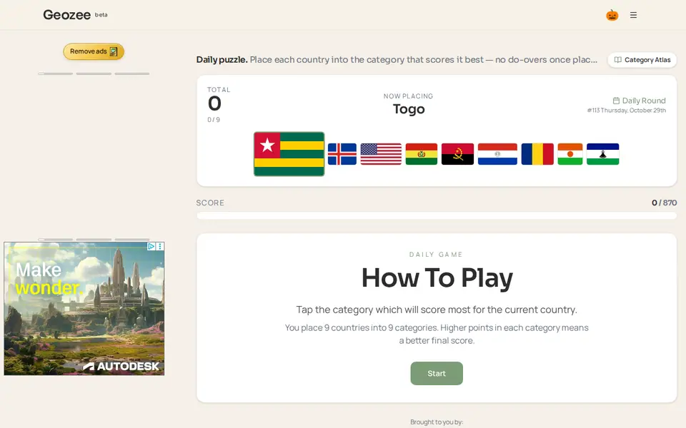 Screenshot of Geozee