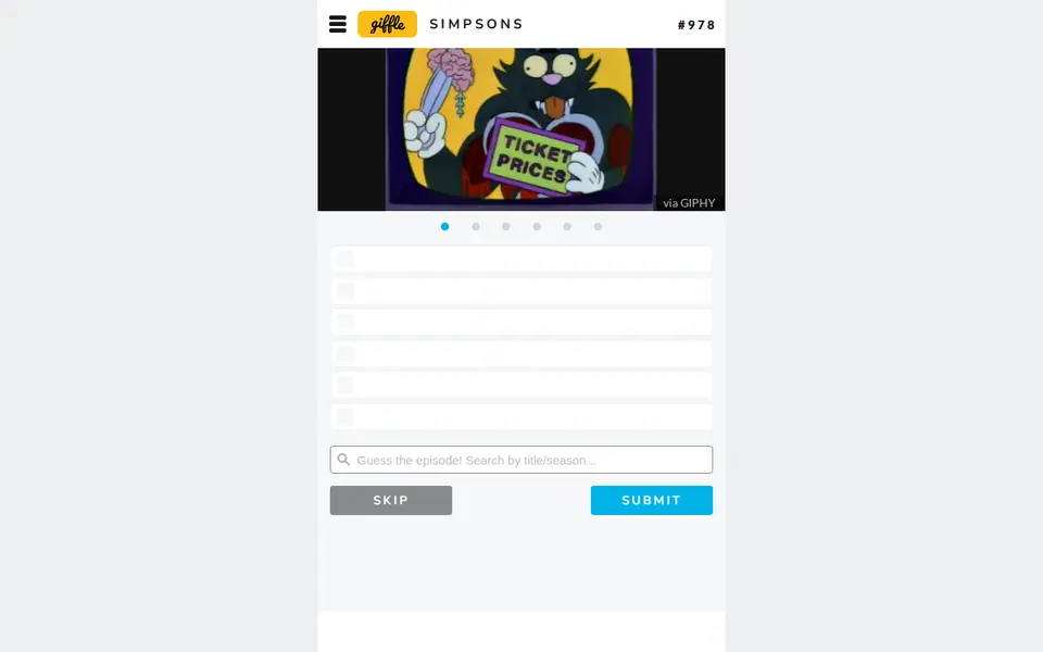 Screenshot of Giffle - Simpsons