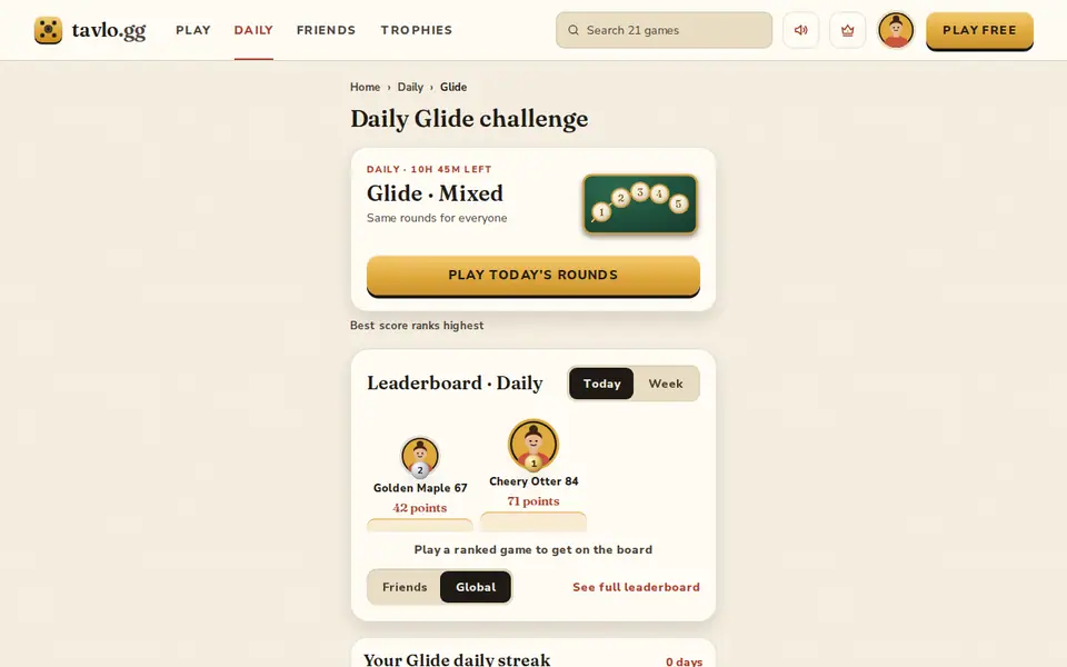 Screenshot of Glide