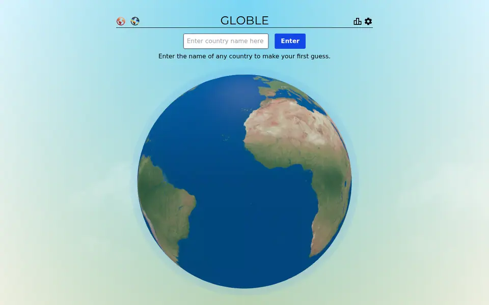Screenshot of Globle