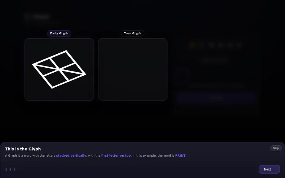 Screenshot of Glyph