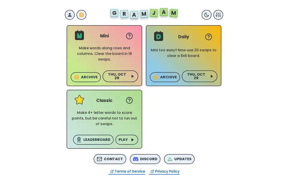 Screenshot of Gram Jam