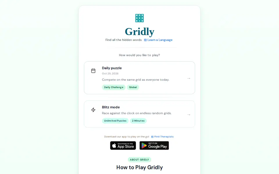 Screenshot of Gridly