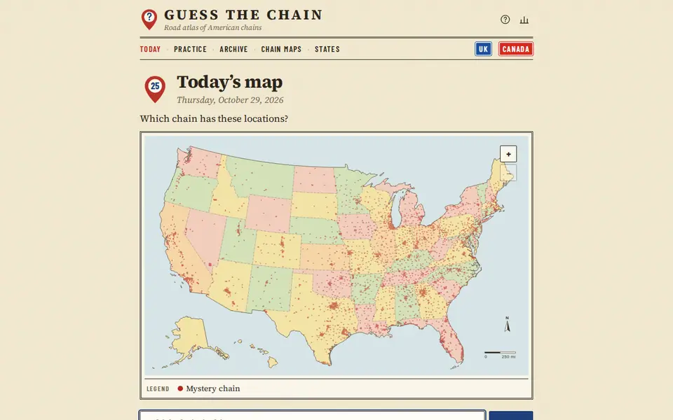 Screenshot of Guess the Chain