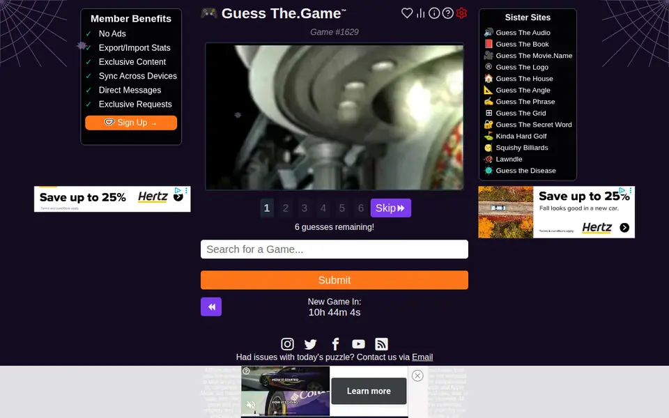 Screenshot of Guess The Game
