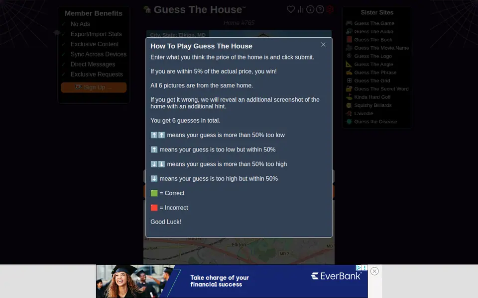Screenshot of Guess The House