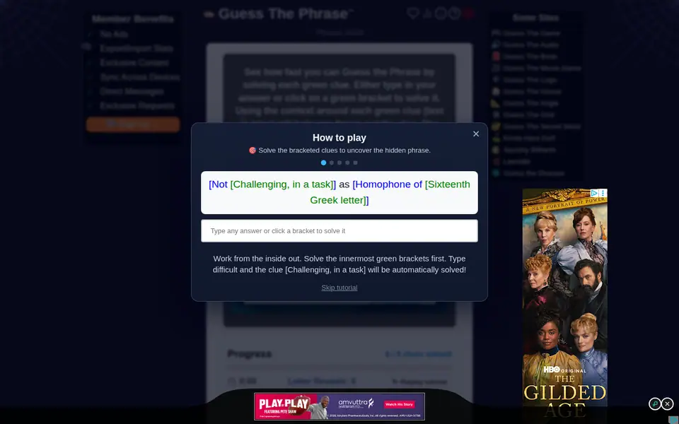 Screenshot of Guess The Phrase