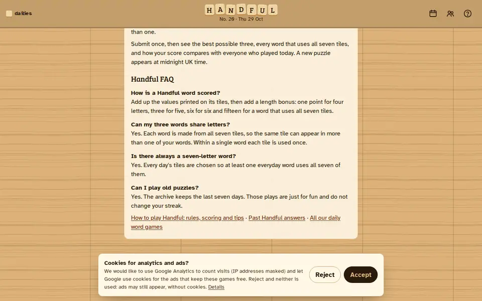 Screenshot of Handful