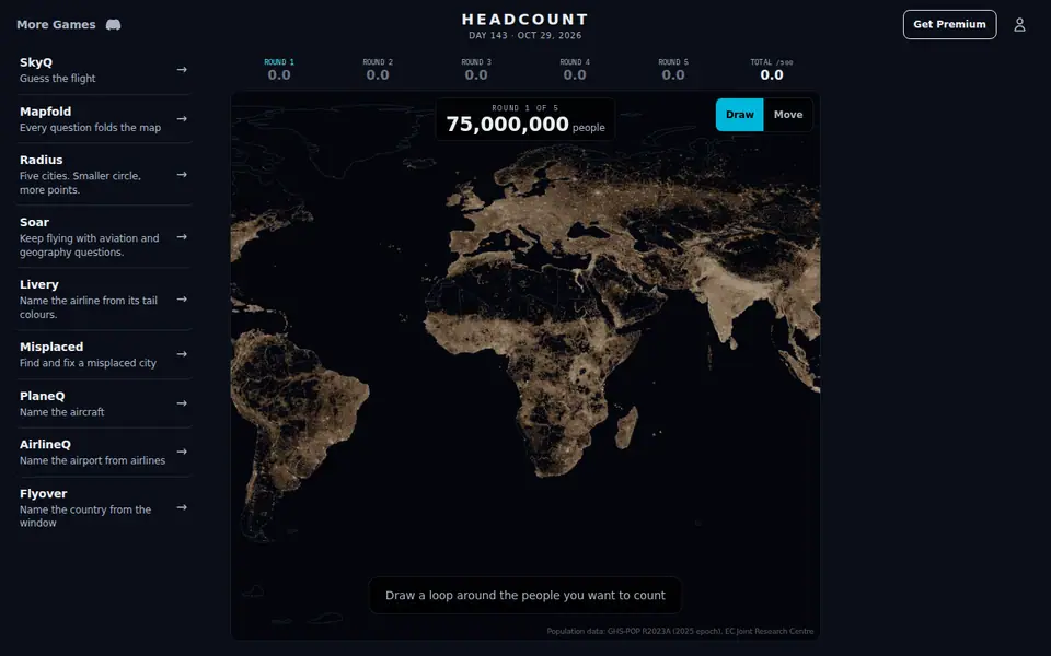 Screenshot of Headcount